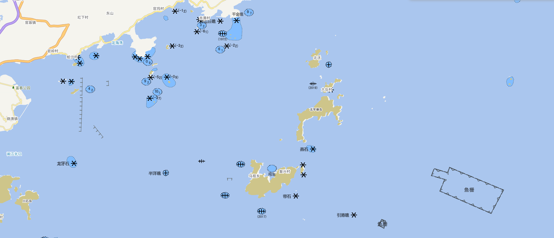 礁石、沉船、障碍物